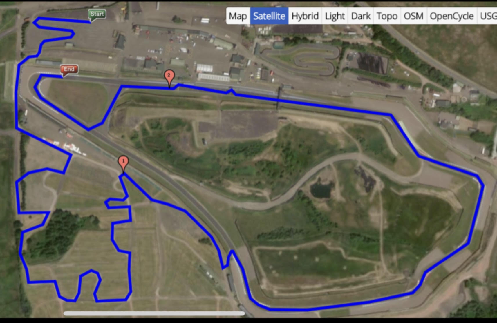 Rally route - Knockhill Circuit