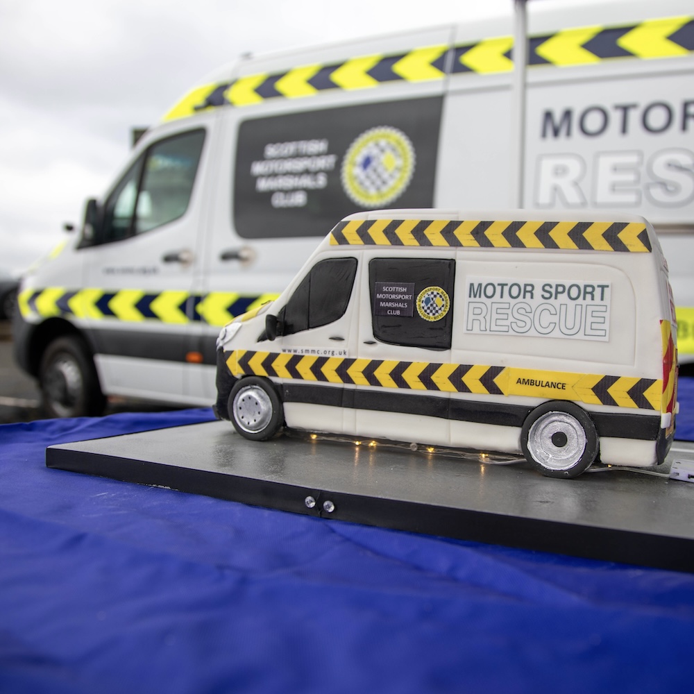 3d model cake of Motorsport Rescue Ambulance